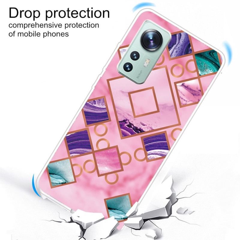 Coque Xiaomi 12 / 12X Silicone Marbre Design