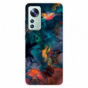 Coque Xiaomi 12 / 12X Silicone Nuage Coloré