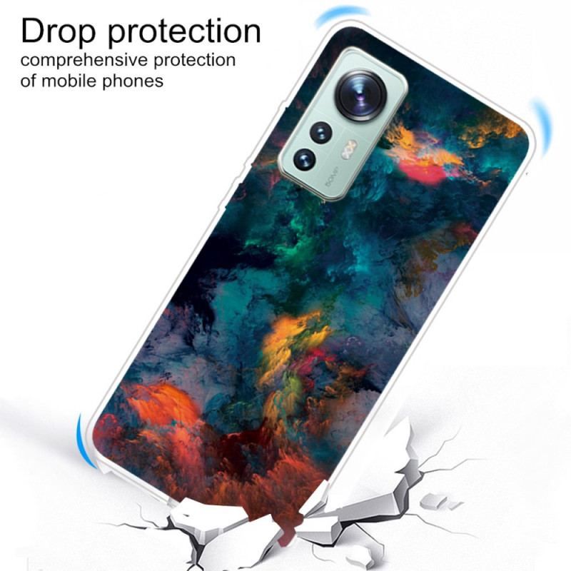 Coque Xiaomi 12 / 12X Silicone Nuage Coloré