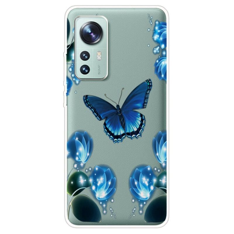 Coque Xiaomi 12 / 12X Silicone Papillon Enchanté