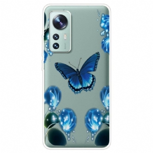 Coque Xiaomi 12 / 12X Silicone Papillon Enchanté