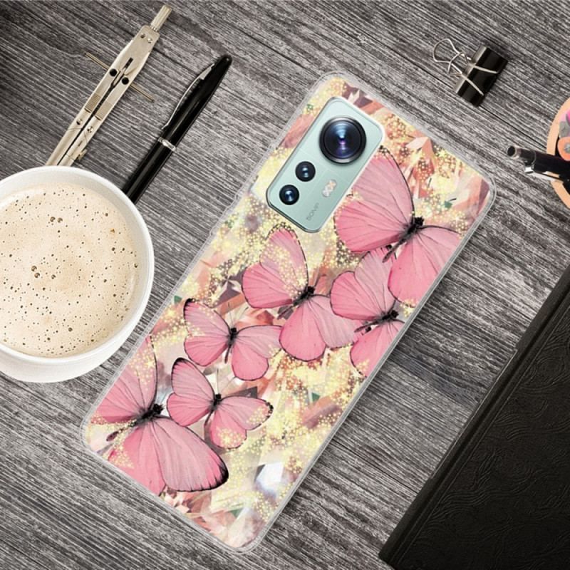 Coque Xiaomi 12 / 12X Silicone Papillons