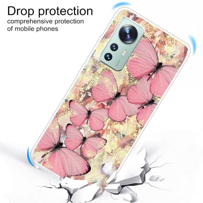 Coque Xiaomi 12 / 12X Silicone Papillons