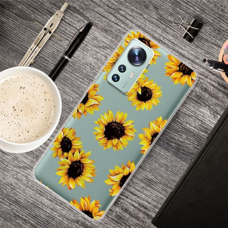 Coque Xiaomi 12 / 12X Silicone Tournesols