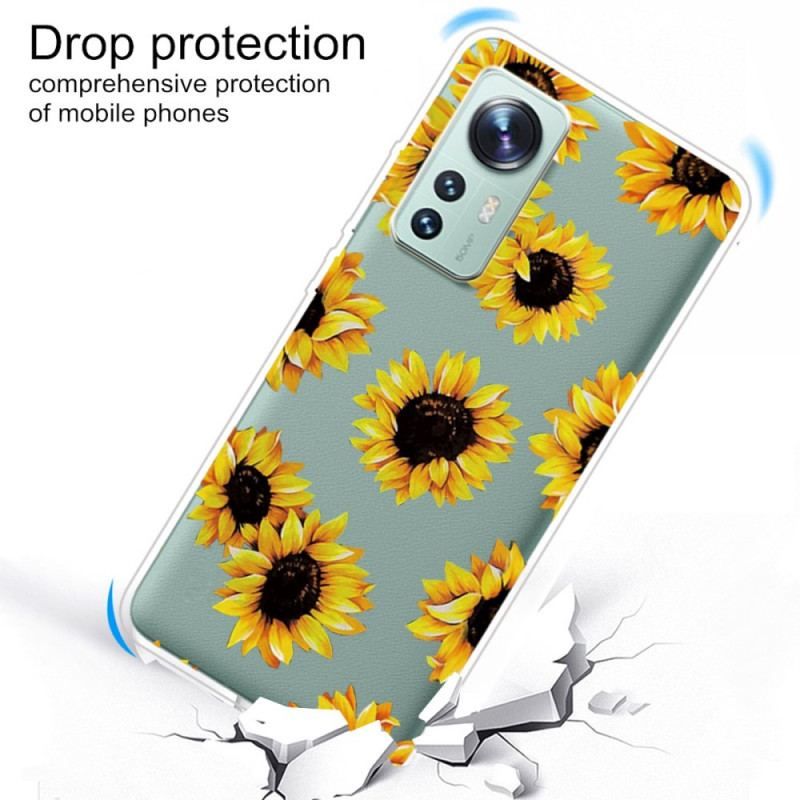 Coque Xiaomi 12 / 12X Silicone Tournesols