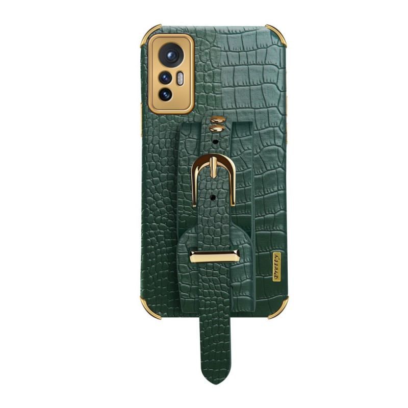 Coque Xiaomi 12 / 12X Style Crocodile avec Sangle Support