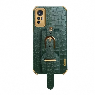 Coque Xiaomi 12 / 12X Style Crocodile avec Sangle Support