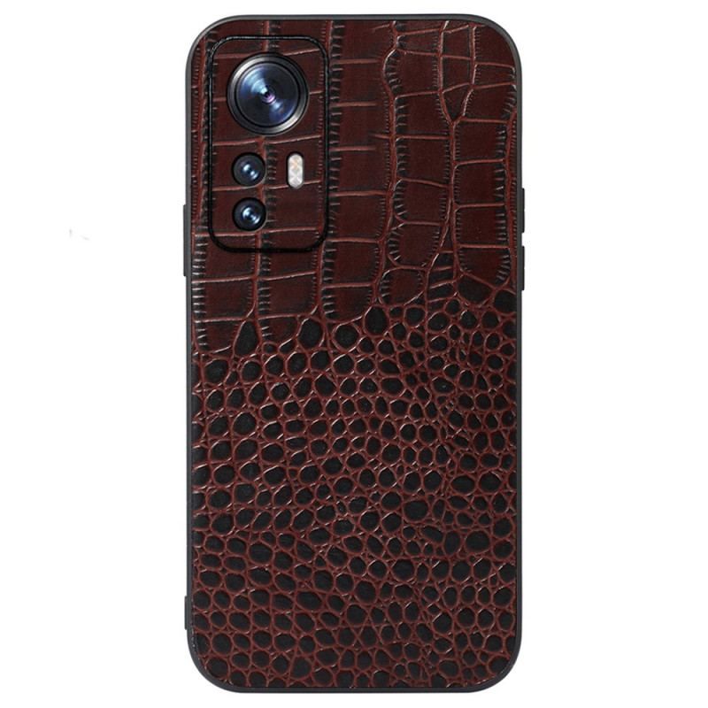 Coque Xiaomi 12 / 12X Véritable Cuir Texture Crocodile