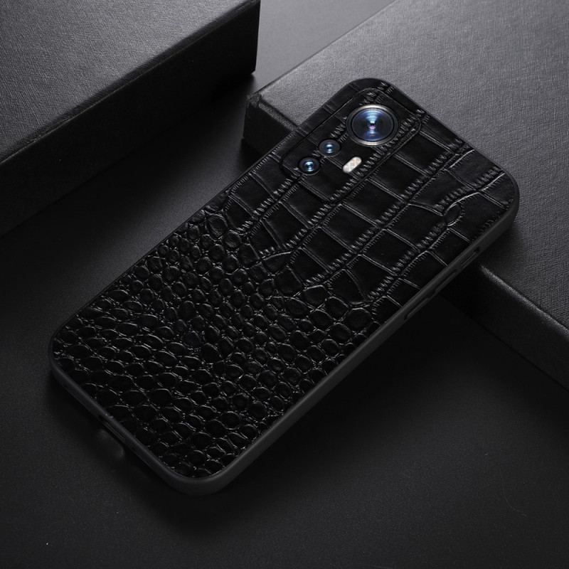 Coque Xiaomi 12 / 12X Véritable Cuir Texture Crocodile