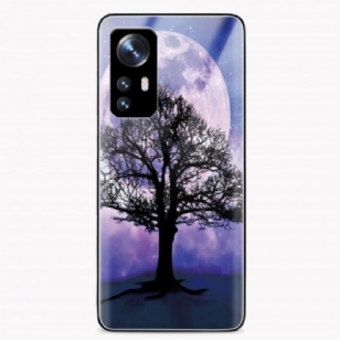 Coque Xiaomi 12 / 12X Verre Trempé Arbre et Lune