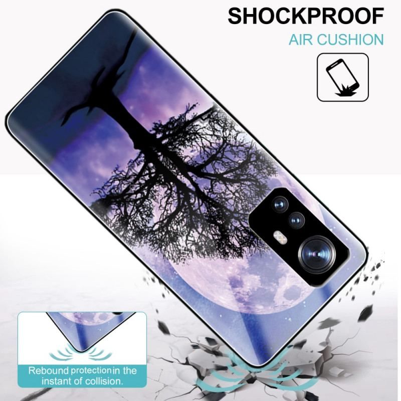 Coque Xiaomi 12 / 12X Verre Trempé Arbre et Lune