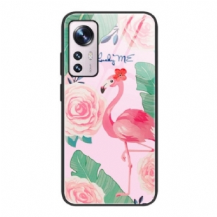 Coque Xiaomi 12 / 12X Verre Trempé Flamant Rose