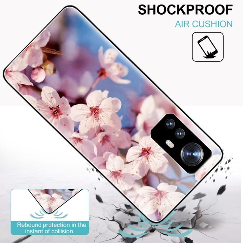 Coque Xiaomi 12 / 12X Verre Trempé Fleurs Réalistes