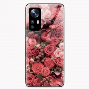 Coque Xiaomi 12 / 12X Verre trempé Fleurs Roses