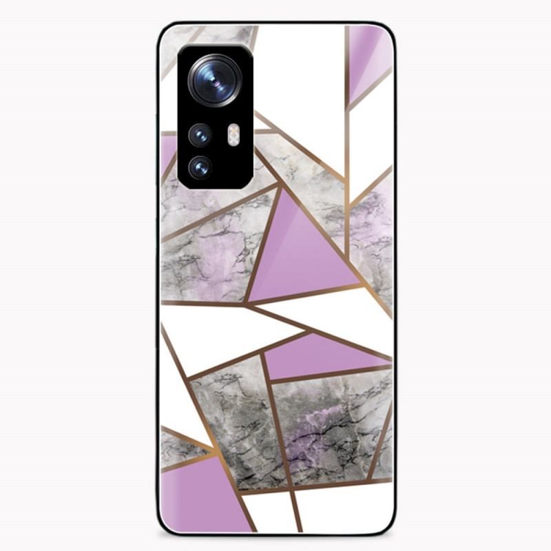 Coque Xiaomi 12 / 12X Verre Trempé Marbre Géométrie