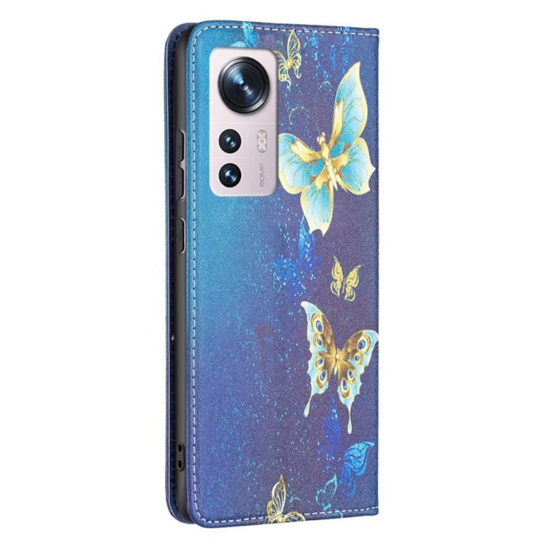 Flip Cover Xiaomi 12 / 12X Papillons Colorés