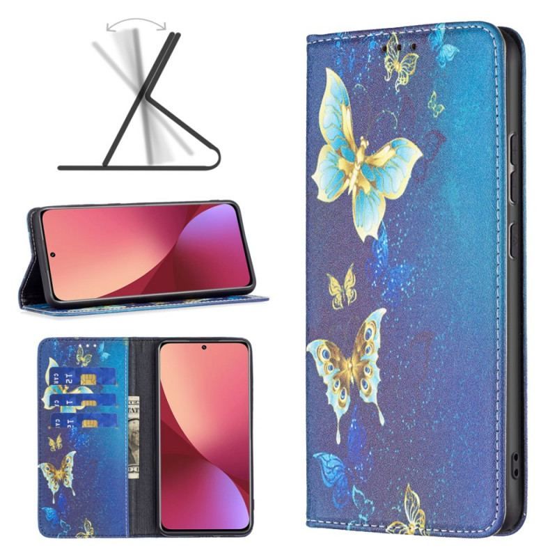 Flip Cover Xiaomi 12 / 12X Papillons Colorés