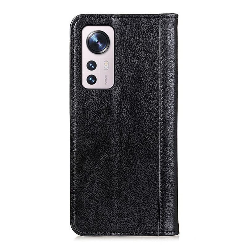 Flip Cover Xiaomi 12 / 12X Version Coloré Cuir Fendu