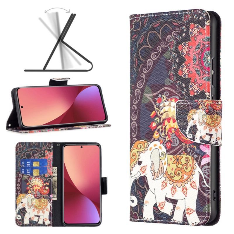 Housse Xiaomi 12 / 12X Éléphants Indiens