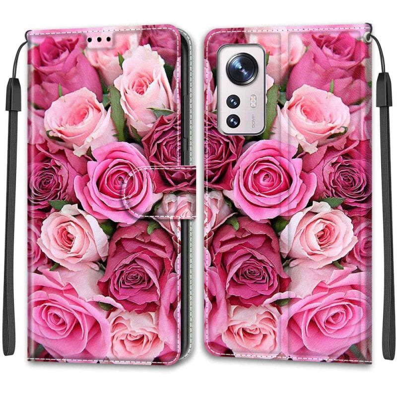 Housse Xiaomi 12 / 12X Florale à Lanière