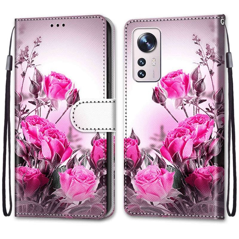 Housse Xiaomi 12 / 12X Florale à Lanière