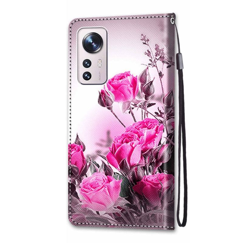 Housse Xiaomi 12 / 12X Florale à Lanière