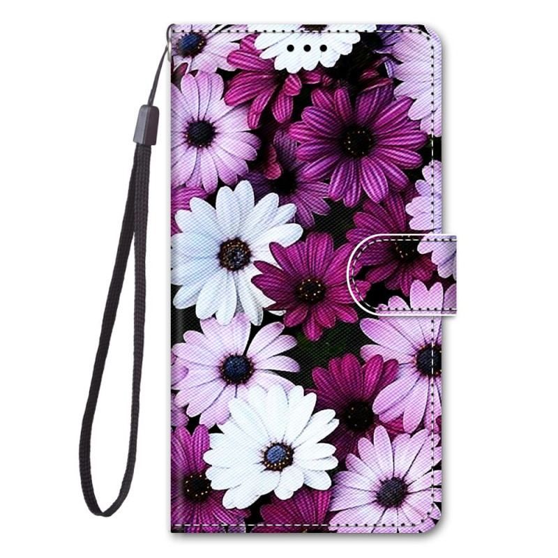 Housse Xiaomi 12 / 12X Jolies Fleurs avec Lanière