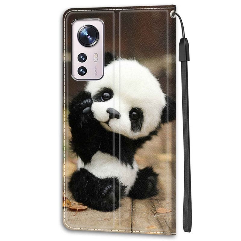 Housse Xiaomi 12 / 12X Petit Panda à Lanière