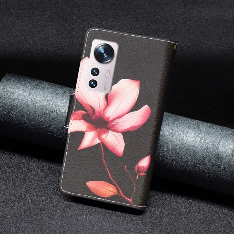 Housse Xiaomi 12 / 12X Poche Zippée Fleur