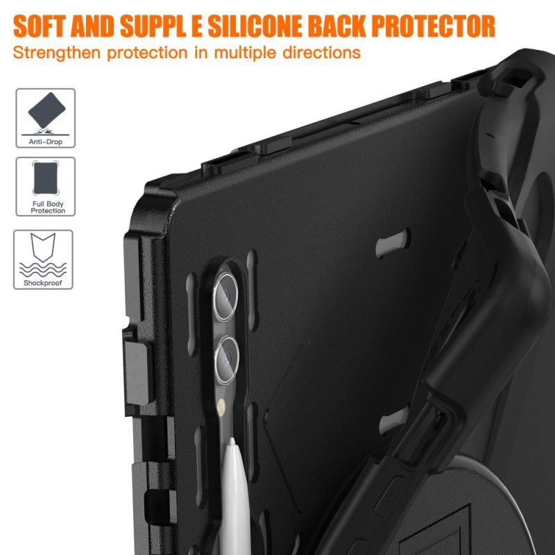 Coque Samsung Galaxy Tab S9 Ultra / S8 Ultra Triple Protection Sangle et Support