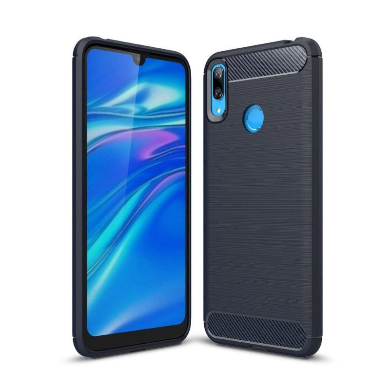 Huawei Y7 2019 - Coque gel brossé carbone