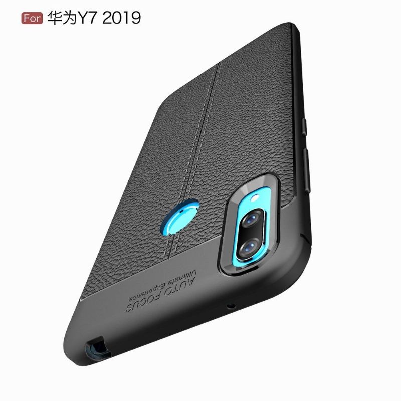 Huawei Y7 2019 - Coque gel finition simili cuir