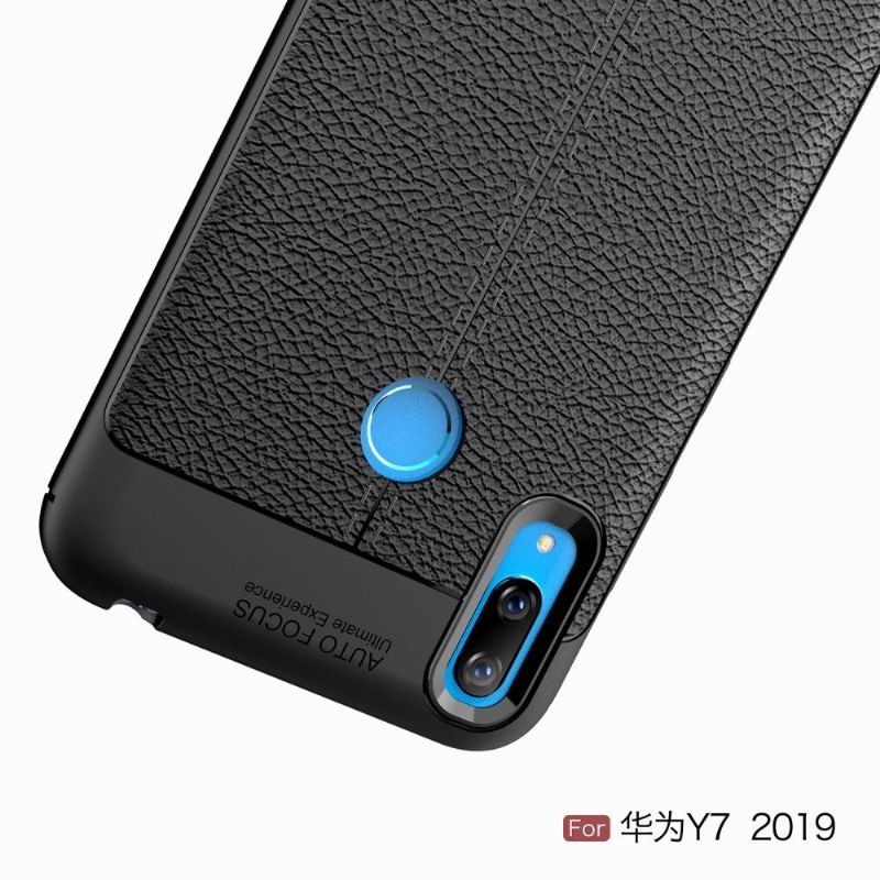 Huawei Y7 2019 - Coque gel finition simili cuir