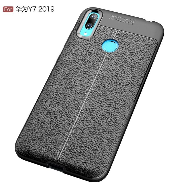 Huawei Y7 2019 - Coque gel finition simili cuir