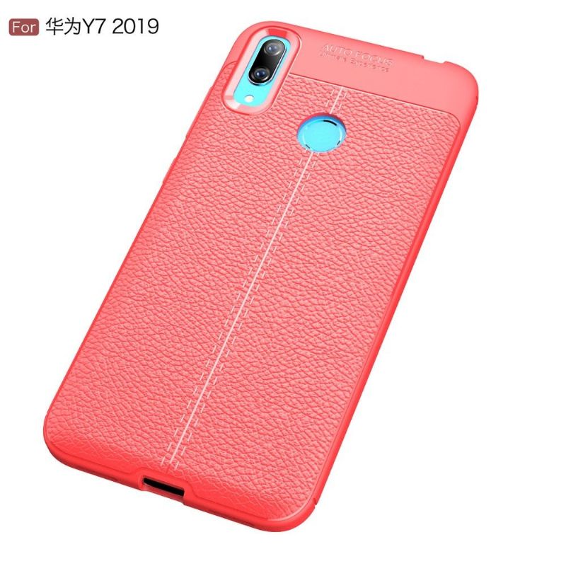 Huawei Y7 2019 - Coque gel finition simili cuir