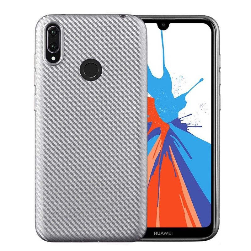 Huawei Y7 2019 - Coque revêtement fibre de carbone