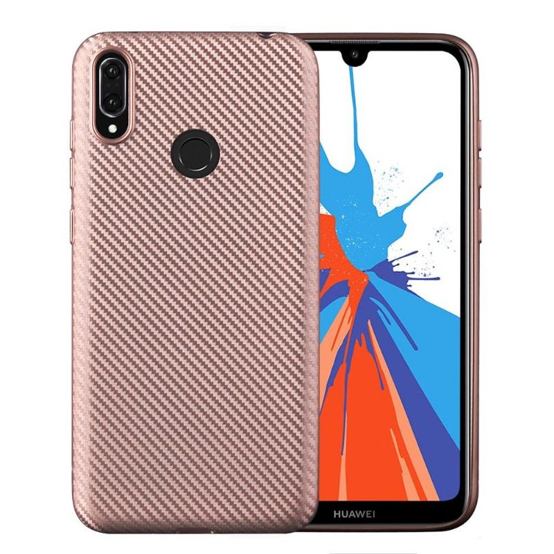 Huawei Y7 2019 - Coque revêtement fibre de carbone