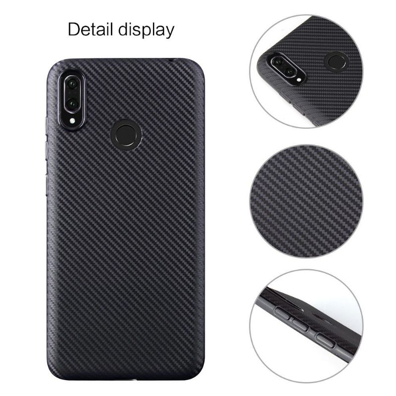 Huawei Y7 2019 - Coque revêtement fibre de carbone