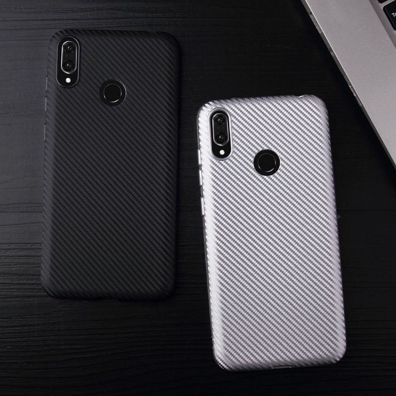 Huawei Y7 2019 - Coque revêtement fibre de carbone