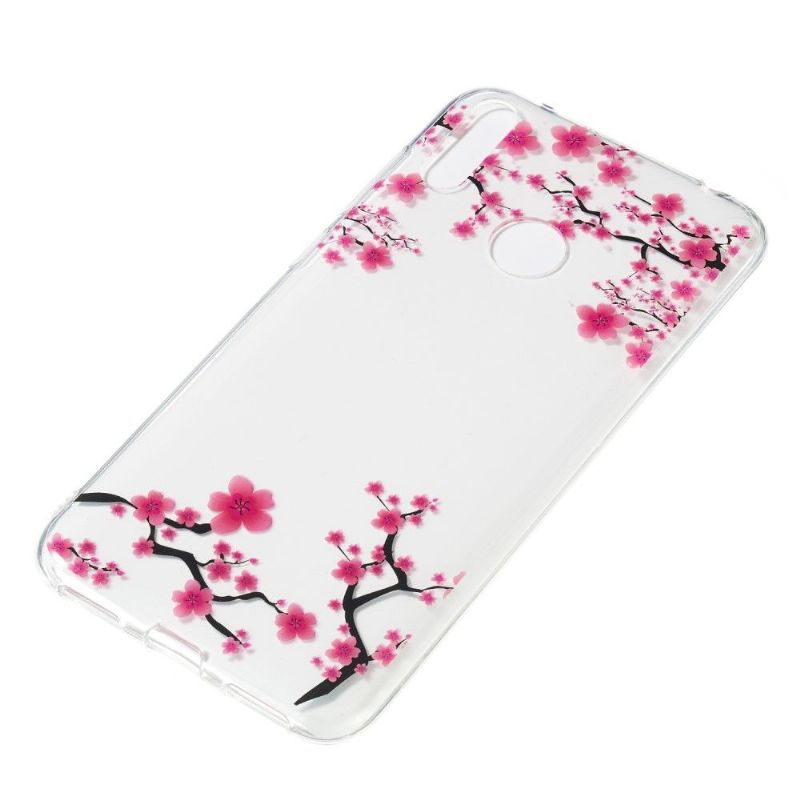 Huawei Y7 2019 - Coque transparente branches fleuries