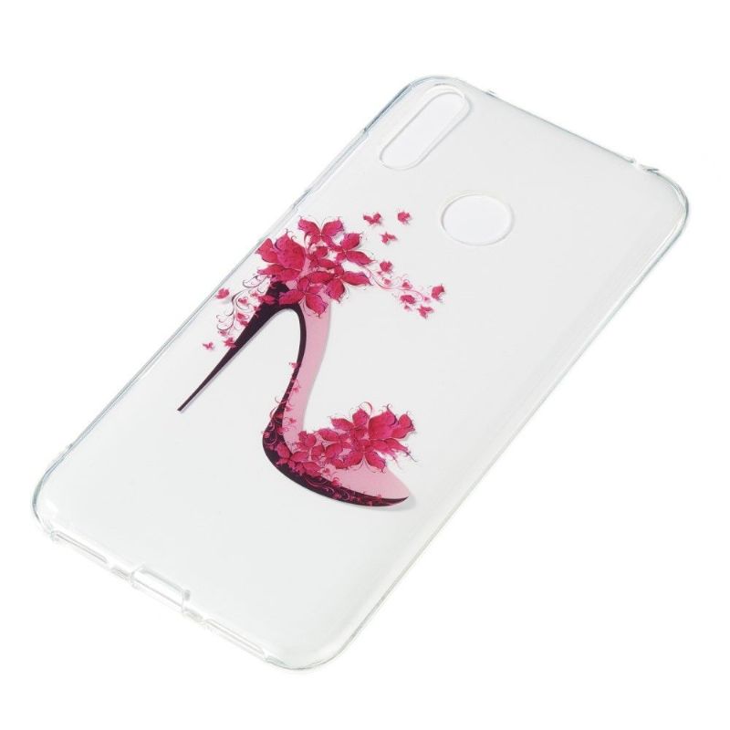 Huawei Y7 2019 - Coque transparente talon fleuri