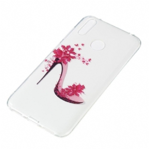 Huawei Y7 2019 - Coque transparente talon fleuri