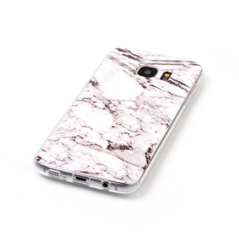 Coque Samsung Galaxy S7 Edge Marbre - Blanc