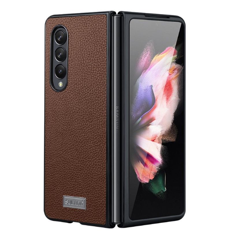 Coque Samsung Galaxy Z Fold 3 5G SULADA imitation cuir grainé