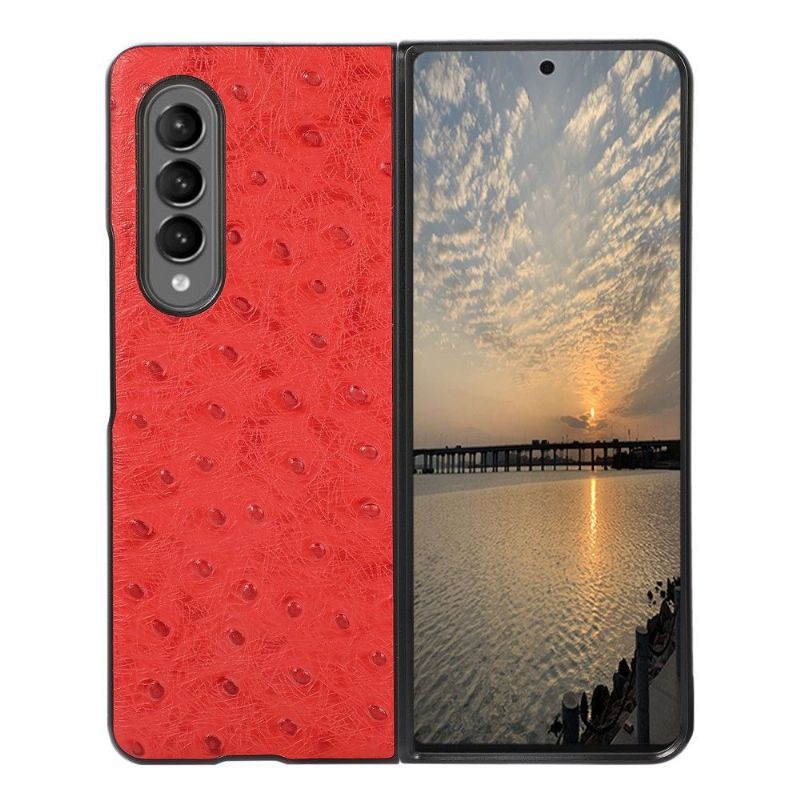 Coque Samsung Galaxy Z Fold3 5G Effet Cuir Peau D'Autruche