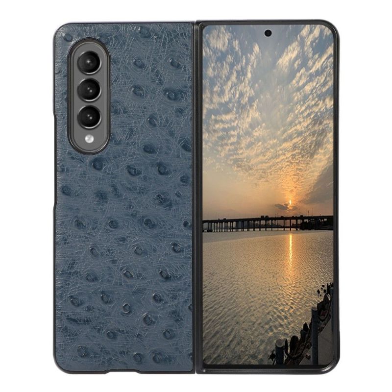 Coque Samsung Galaxy Z Fold3 5G Effet Cuir Peau D'Autruche