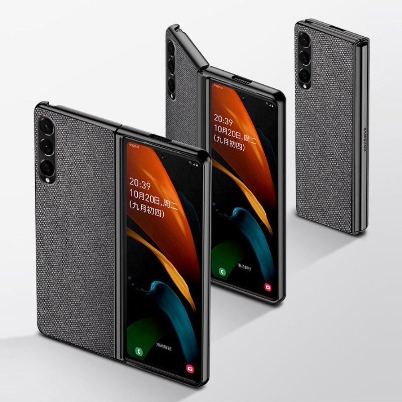 Coque Samsung Galaxy Z Fold3 5G effet cuir style tissu