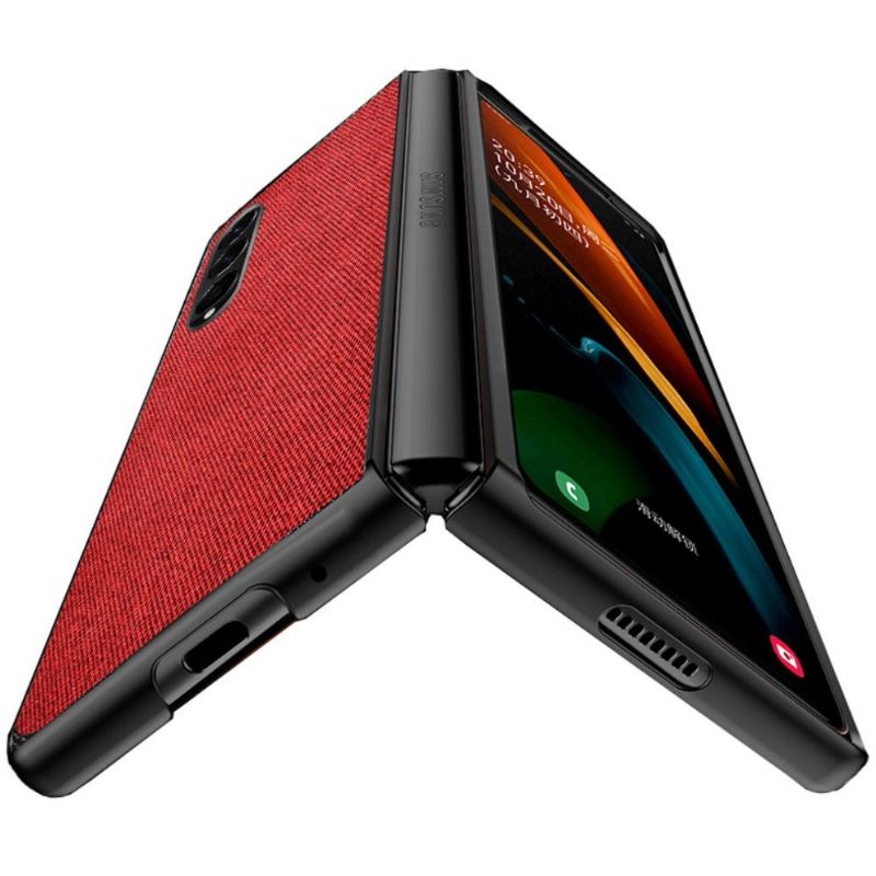 Coque Samsung Galaxy Z Fold3 5G effet cuir style tissu