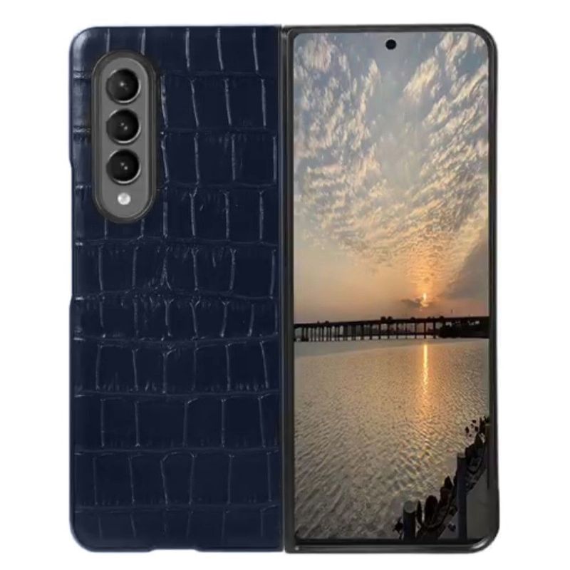 Coque Samsung Galaxy Z Fold3 5G effet peau de croco