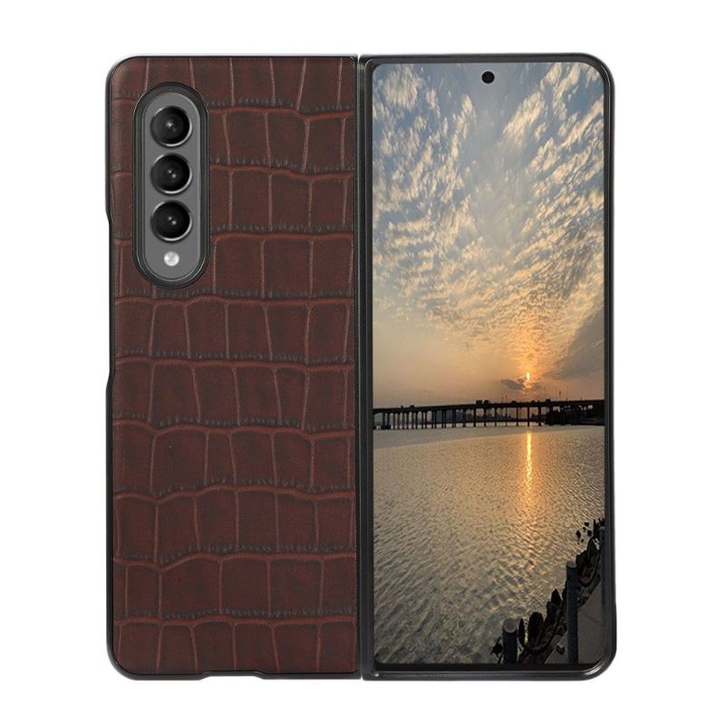 Coque Samsung Galaxy Z Fold3 5G effet peau de croco